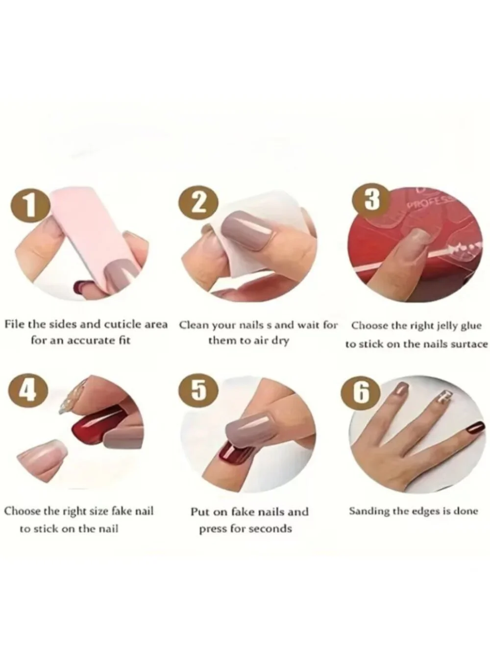 24pcs Nude Cat‑Eye Glitter Press‑On Nails – Long Almond Shape, Salon‑Quality